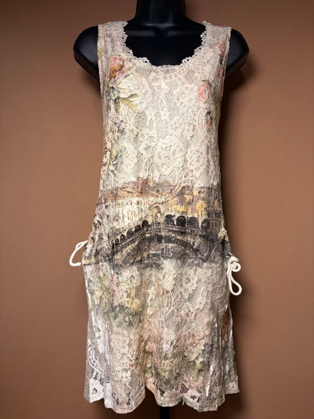 Origami by Vivian Ivory Venice Lace Tunic M/S